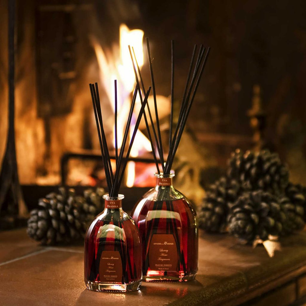 A reed diffuser as a Christmas gift