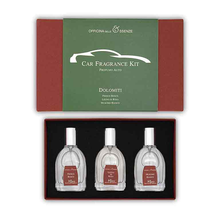 Car Fragrance Kit, best luxury car perfumes Made in Italy Officina delle Essenze