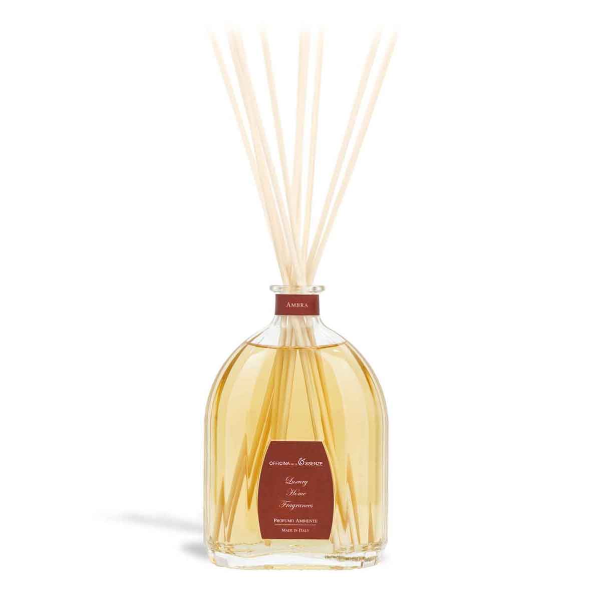Amber home fragrance with reeds